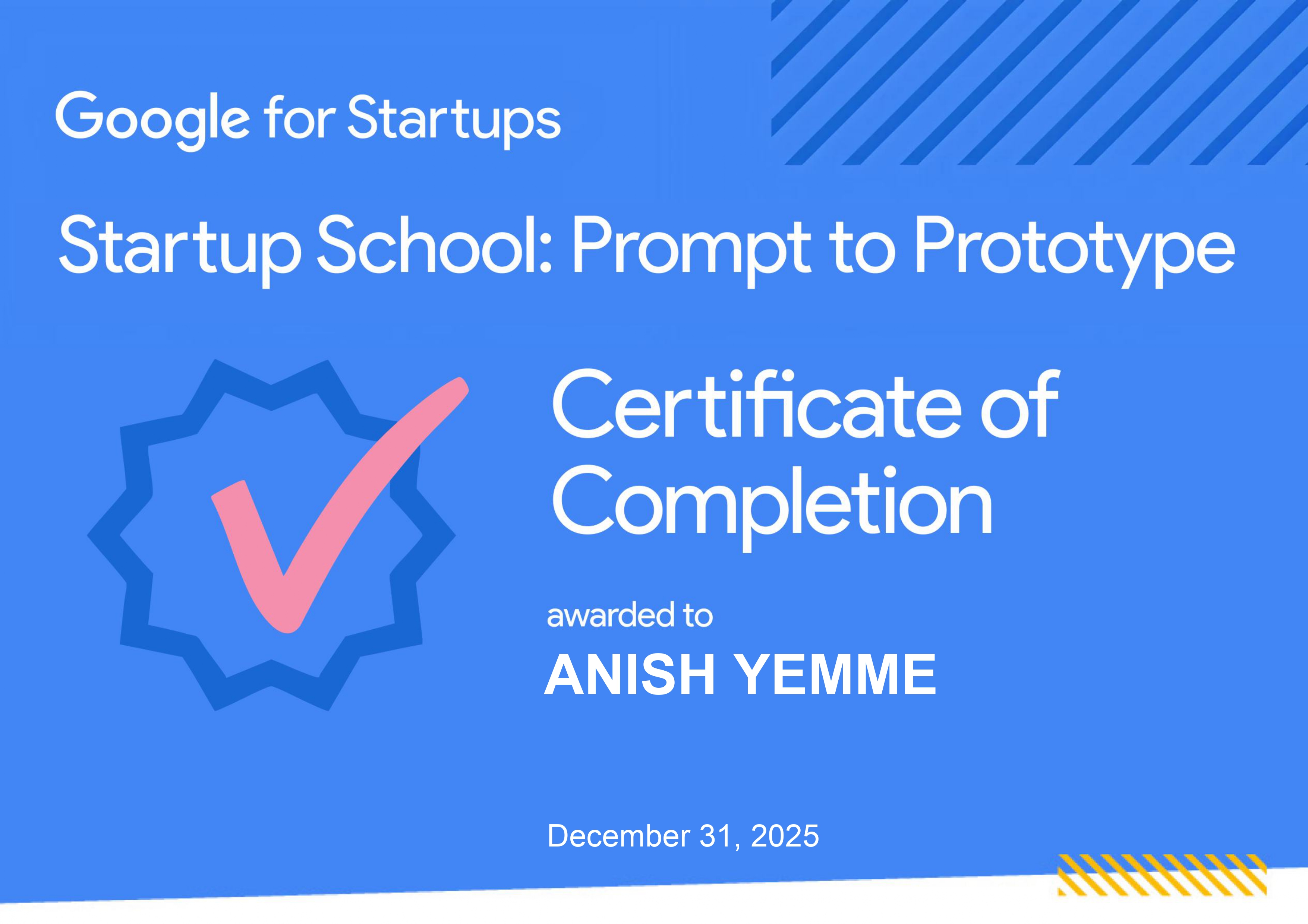 Google for Startups: Startup School - Prompt to Prototype
